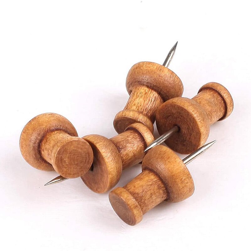 Hout Push Pins Kaart Kopspijkers Markering Pins Houten Kaart Duim Kopspijkers Met Metalen Punt Voor Kurk Bulletin Board Ambachtelijke Projecten