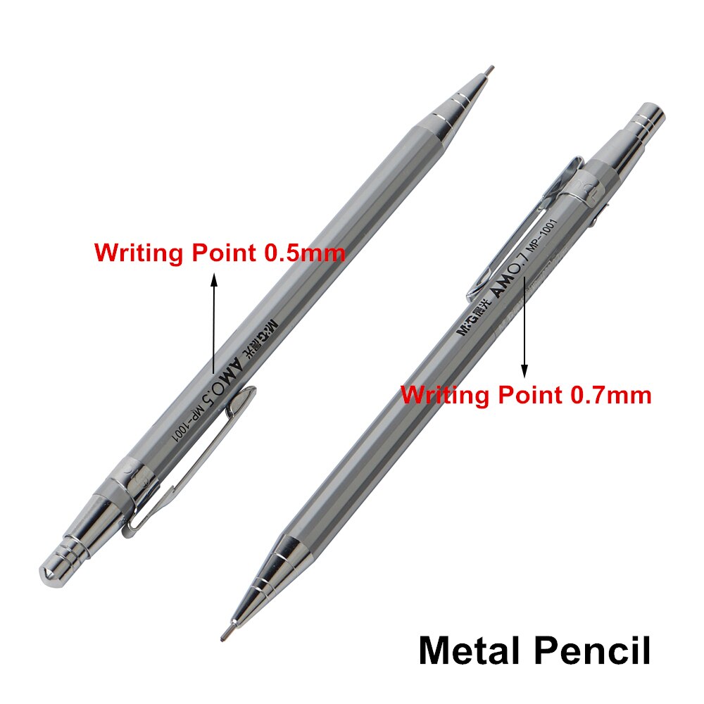 1PCS Baikingift Full Metal M&G Mechanical Pencil 0.5-0.7mm For Painting And Writing School Supplies