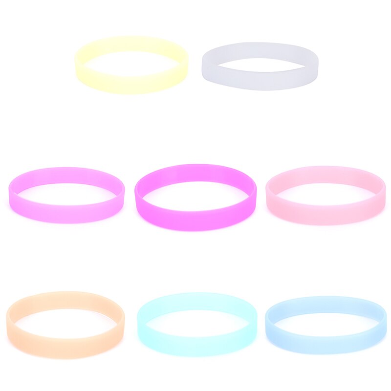 Silicone Luminous Rubber Sweat Band Men Women Bangles Basketball Sports Wristbands Silicone Bracelets 8 Colors