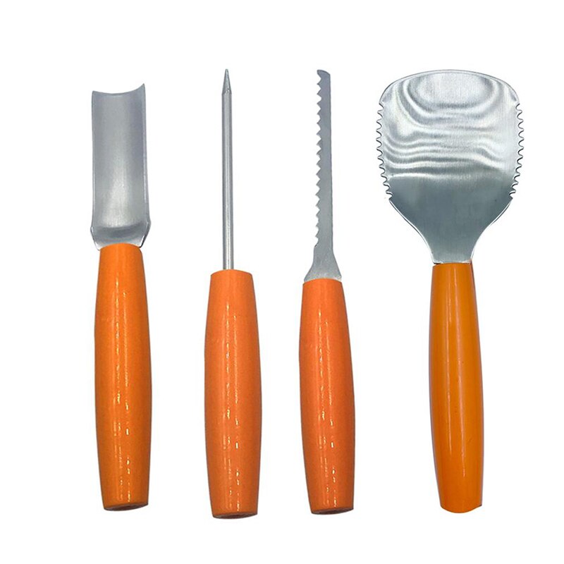 4 Stuk Keuken Tool Set Rvs Pompoen Carving Tool Set Modieuze Multifunctionele Halloween Tool Set