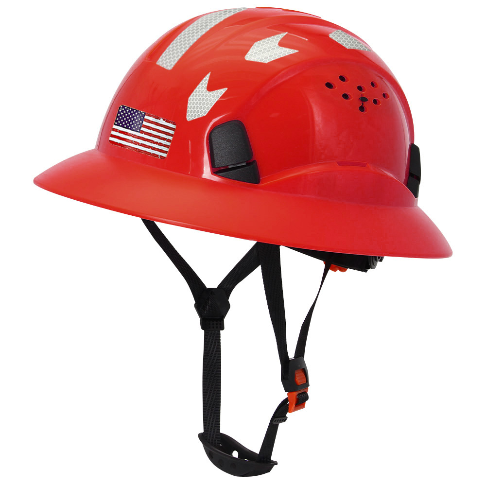 CE Full Brim Safety Helmet with Reflective Sticker Construction Hard Hat Protective Working ANSI Rescue Cap for Engineer: Orange