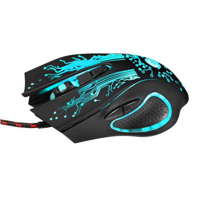 6 Button 5500 DPI LED USB Ottico Con Cavo Gaming PRO Mouse Del Mouse Desktop Da Ufficio di Intrattenimento Tasti Del Computer Portatile Silenzioso