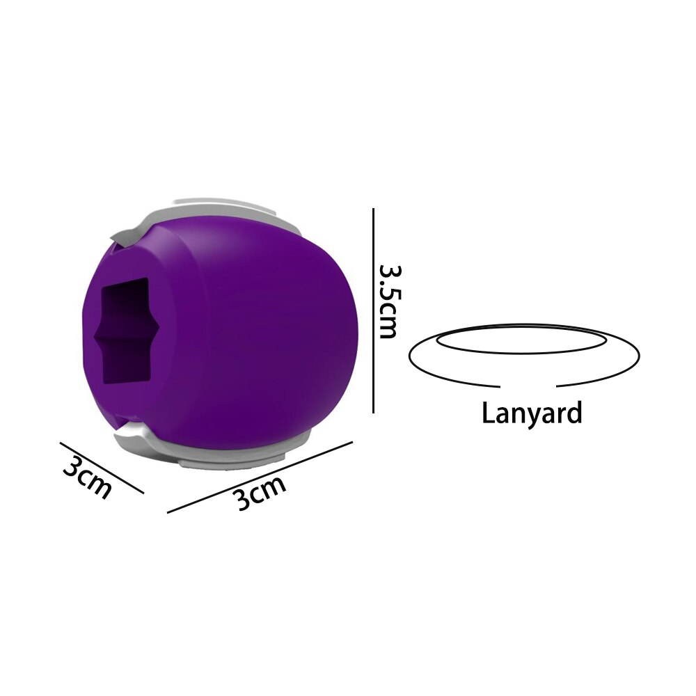 Jaw Exerciser Chew Ball Facial Jawline Trainer Masseter Training Fitness Ball Toning Jawrsize Bite Exercise for Neck Face: Ordinary(Purple)