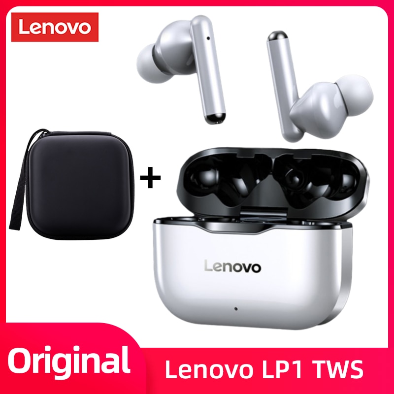 Lenovo LP1 TWS Earphone Bluetooth 5.0 Wireless Headset Waterproof Sport Earbud Noise Cancelling Mic Dual Stereo HIFI Bass Touch