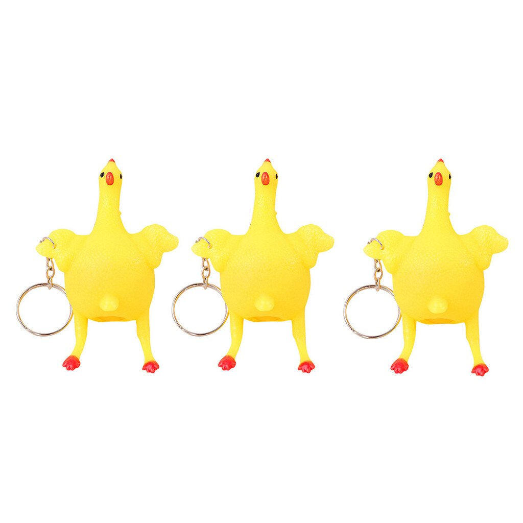 2/3/4 Uds. Mini gallineros juguetes antiestrés juguetes para poner huevos gallina niños divertidos alivio de la tensión para adultos muñecos de para niños: 3Pcs