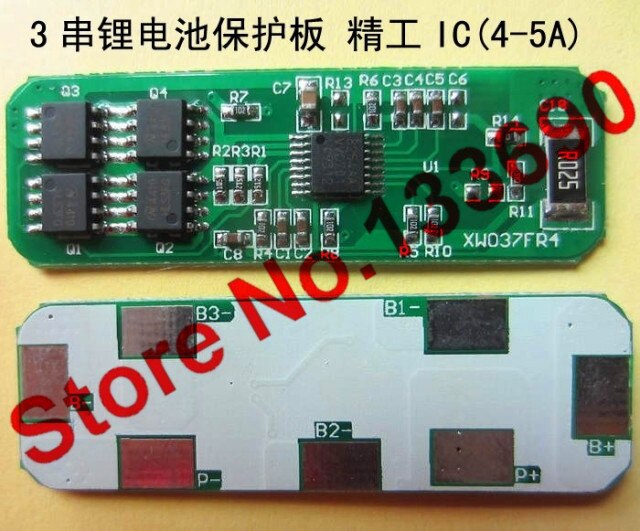 3 stks/partij 4-5A PCB Charger Bescherm boord voor 3 Packs 3.7 V Li Lithium 18650 Accu Opladen.