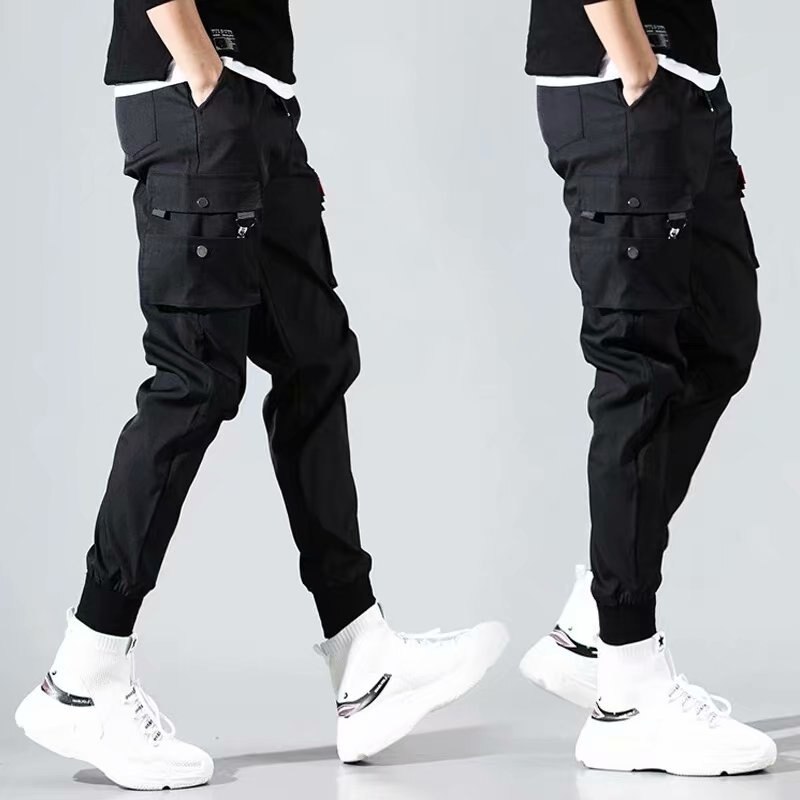 Zakken Potlood Broek Heren Hip Hop Patchwork Cargo Ripped Joggingbroek Joggers Broek Mannelijke Mode Volledige Lengte Broek: XXXL / 2