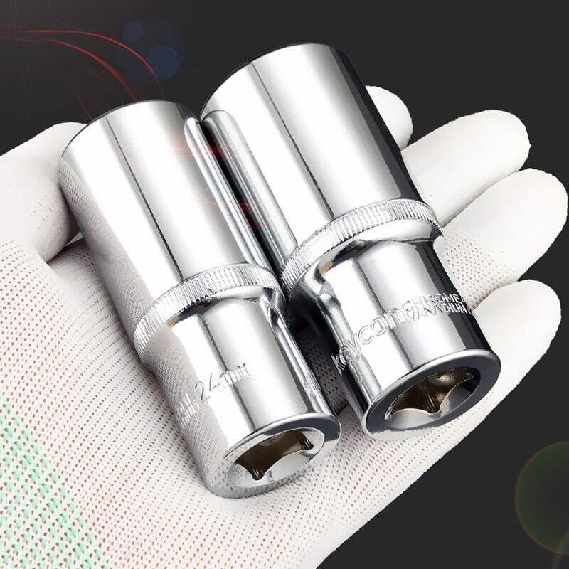 1/2" Drive Deep Socket Wrench Head 12 Point 78mm Long Socket Set Mirror Surface Anti-rust Ratchet Wrench Sockets for Nut Removal