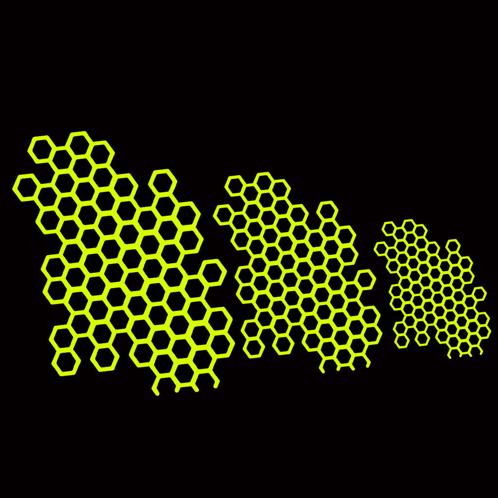 Honeycomb Motorcycle Sticker Reflective Motorcycle Helmet Body Grid Shaped Decal Waterproof Motorcycle Accesssories: PEACOCK BLUE