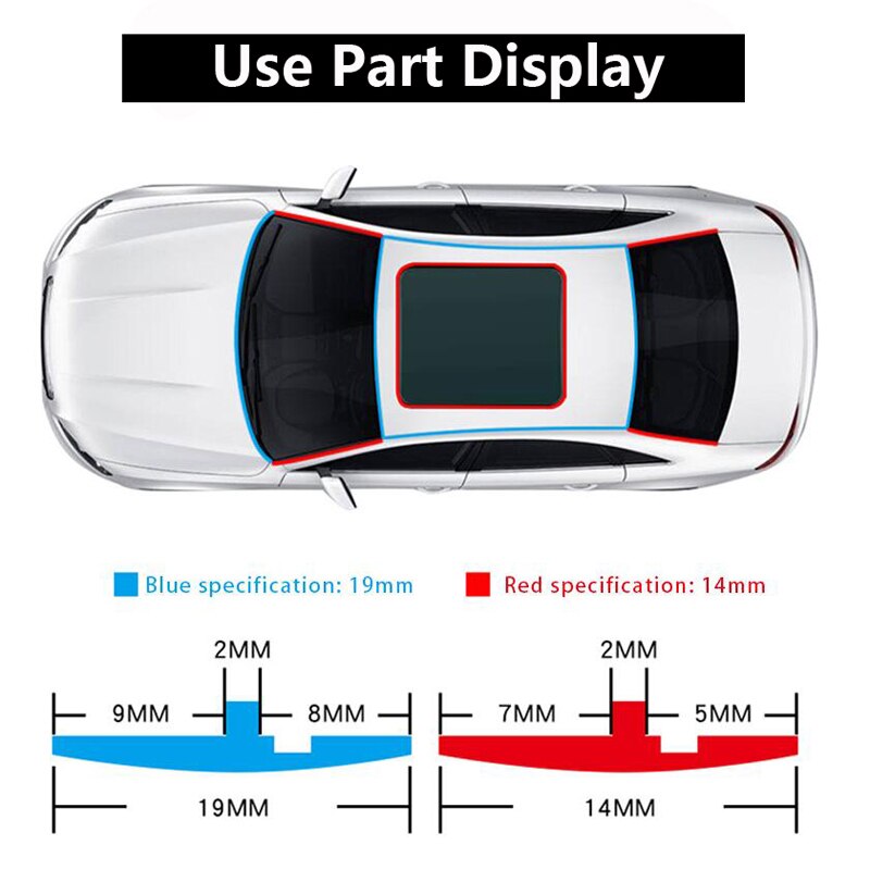 Tira de sellado del Protector del parabrisas del techo del coche para Hyundai solaris accent ix35 i20 elantra santa fe tucson getz