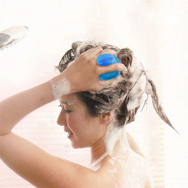 Børn voksen hår vask kam silikone body shampoo hovedbund massage børste air brush kam bløde massager børster rengøring pleje værktøj
