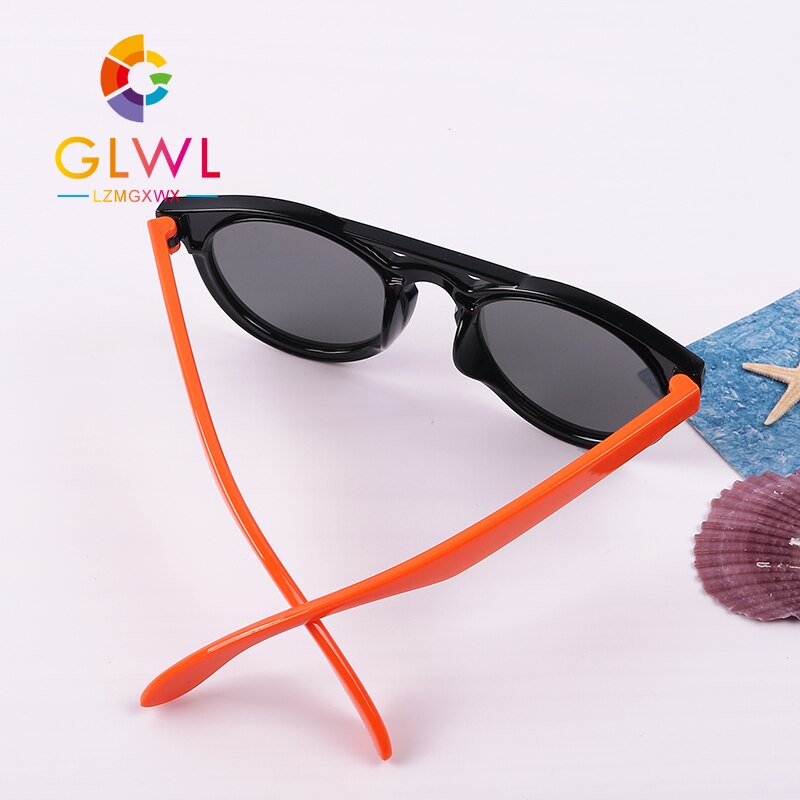 Gafas de sol redondas polarizadas con cuerda para niños y niñas, lentes de seguridad UV para bebés, estilo 400,