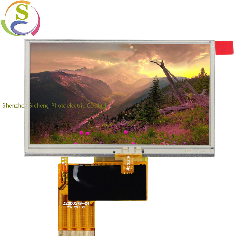 Sprzedaż bezpośrednia sprzęt przemysłowy 4.3 calowy ekran LCD w043TN24 V.7 4.3 cala rozdzielczość RGB 480*272 jasność 500cd