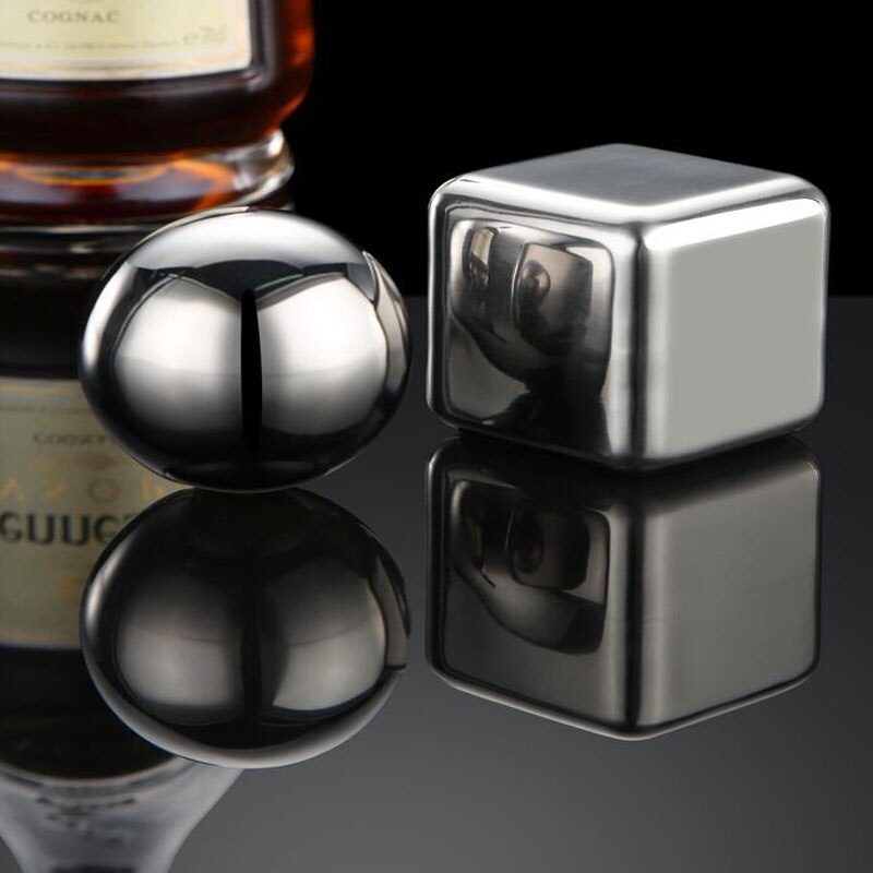 304 Stainless Steel Ice Cubes Reusable Metal Chilling Stones With Whisky Keep Cold for Bar KTV