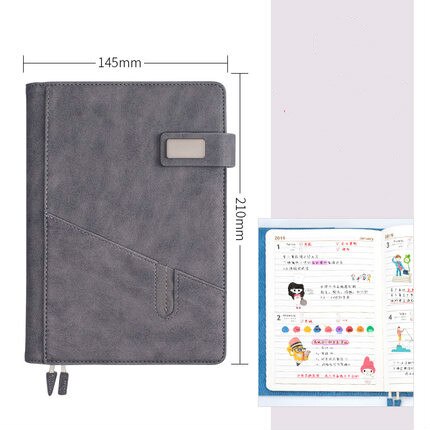A5 Soft School Planner Notebook Daily Weekly Yearly Planner Notebook Personal Journal Diary Organizer Planner Agenda: Navy Blue