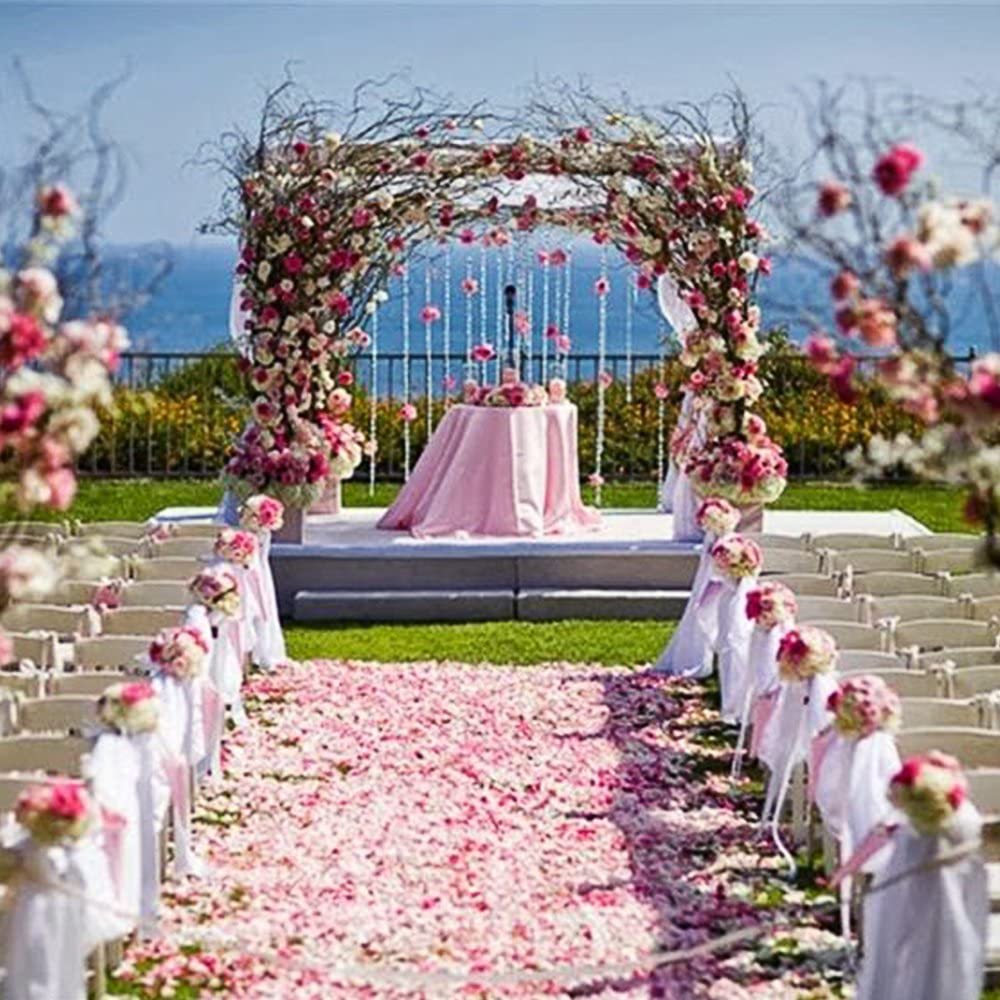 Pétalos de rosa de 1000 Uds., pétalo de seda roja, flor para boda, decoración para de noche romántica y decoración para eventos y fiestas de San Valentín
