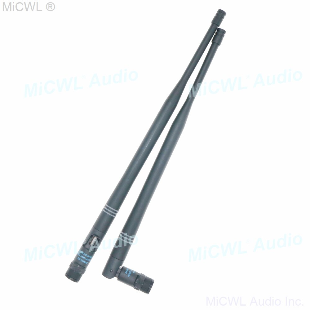 2 Stks/partij Bnc Antenne Voor Shure Ua820 Ulx Slx Qlx Glx Pgx Sennheiser G2 G3 G4 Draadloze Ontvanger Bajonet Antenne 400-900Mhz: Blauw
