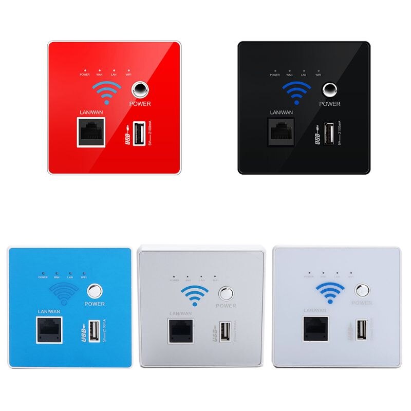 300M Wireless WIFI Wall Embedded Router USB Chargi... – Grandado