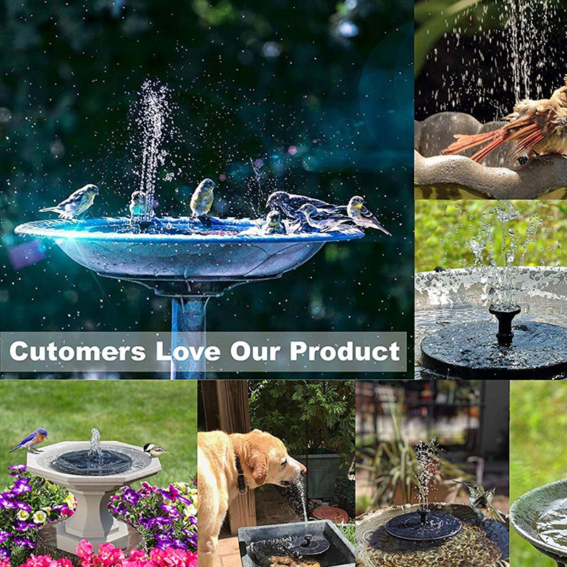 Mini Solar Water Fountain Pool Pond Waterfall Fountain Garden Decoration Outdoor Bird Bath Solar Powered Fountain