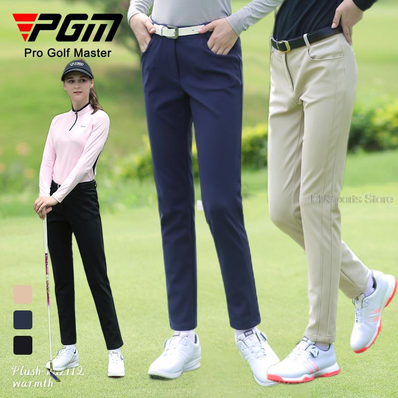 Pgm Golf Hosen Für Frauen Winter warm Halten Golfspieler Hosen Damen schlank passen Sport Tragen Vlies lässig Hosen Selbst-heizung
