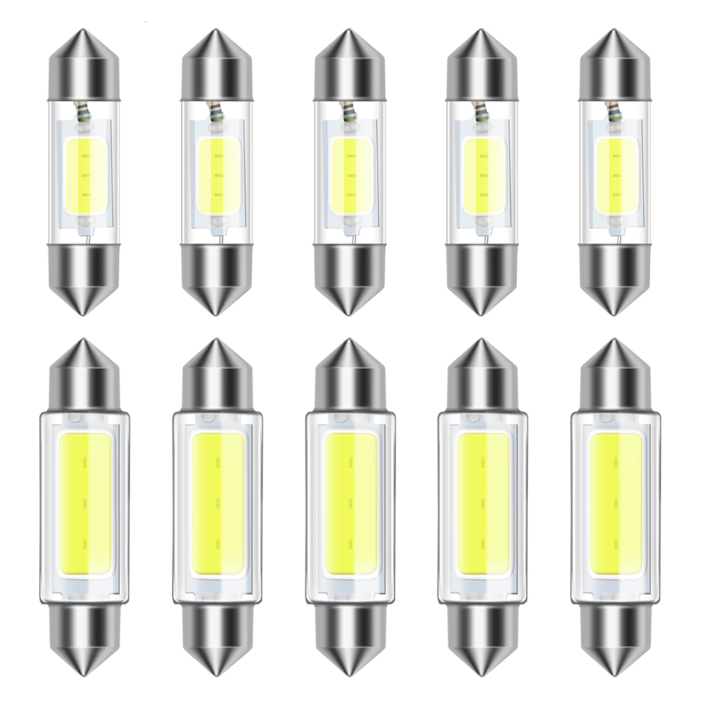 10 stk  c5w led  c10w festonlys indvendig lys 31mm 36mm 39mm festoon bil doom lampe læselys auto lampe 12v 6000k