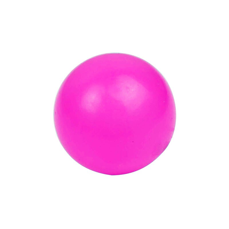 Boule lumineuse de couleur haute élastique, jouet qui brille dans la nuit, décoration de la maison, pour enfants: 1pc Pink