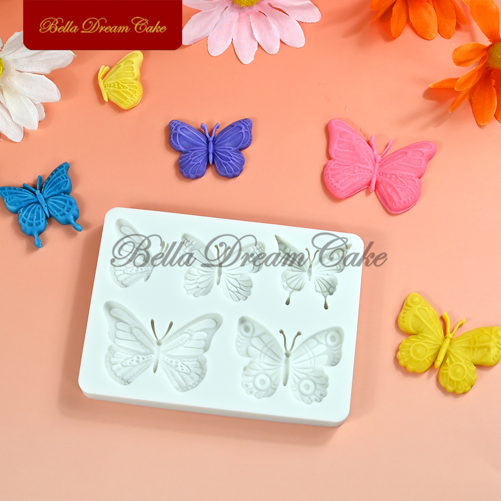 Mini Schmetterling Silikon bilden 3D Fondant Schokolade bilden DIY Tonne Modell Hochzeit Kuchen Dekorieren Werkzeuge Küche Backformen