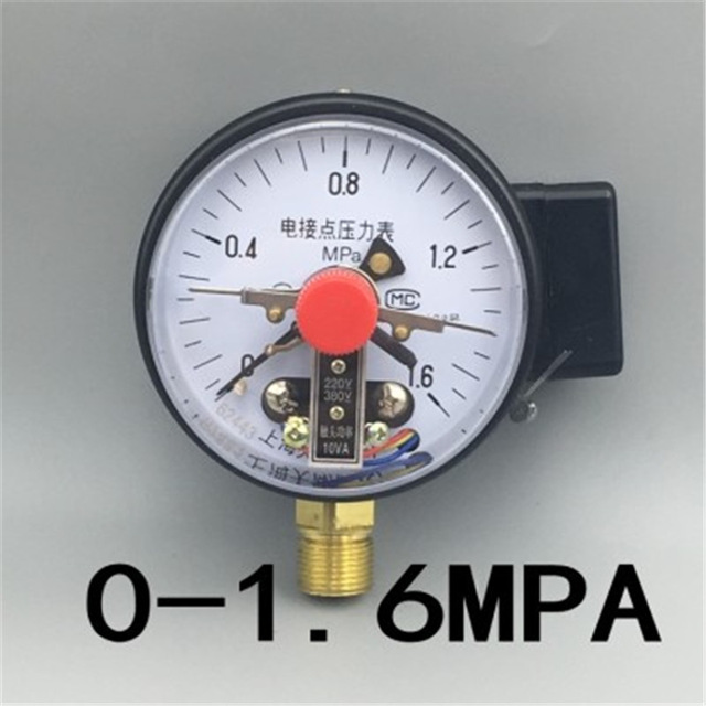 Diameter 100mm Direct Contact Pressure Gauge with Surface Vacuum Gauge Pressure Controller Measuring Tool: 0-1.6MPA