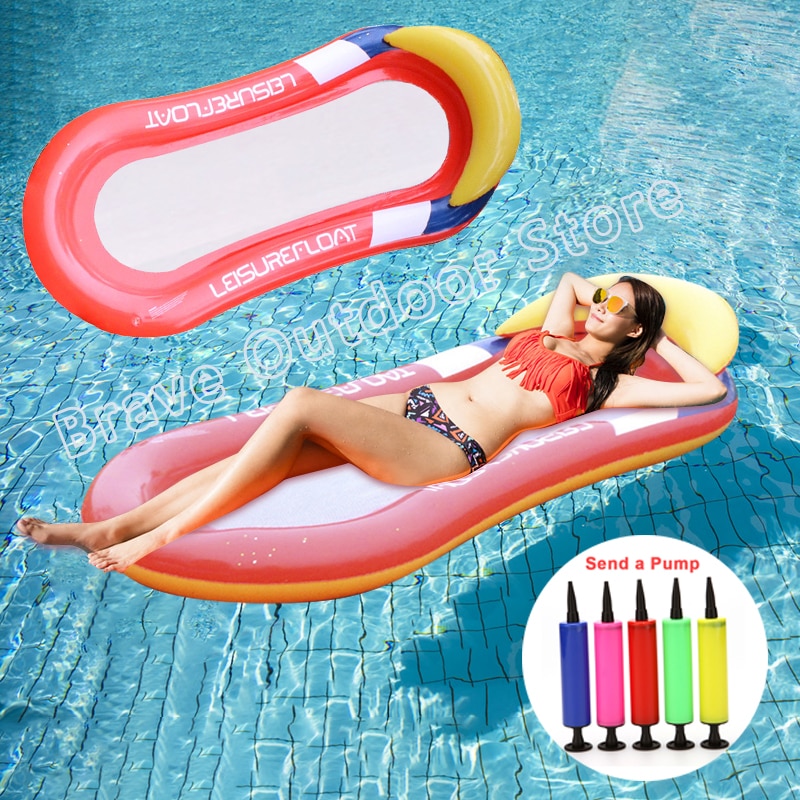 Cama flotante inflable de 130x80Cm para niños, piscina de fideos, eslinga de espuma, malla, Red de flotador, EN LA Piscina de natación, alfombrilla para asiento de cama