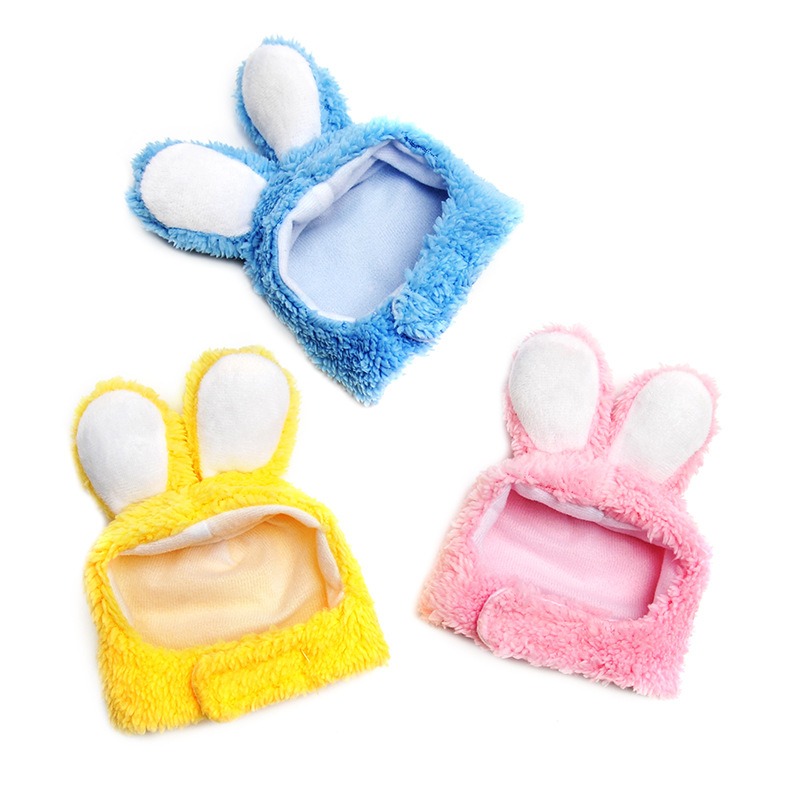 Costume tête de lapin pour chat, ours en peluche pour chien, couvre-chef Garfield, oreilles de lapin, chapeau pour animaux de compagnie de célébrité d'internet