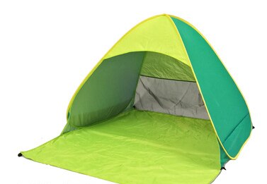 Ultralight Pieghevole Tenda Pop Up Automatico Aperto Tenda Della Spiaggia Famiglia Turistico Pesce Camping Tenda Da Sole tenda: green