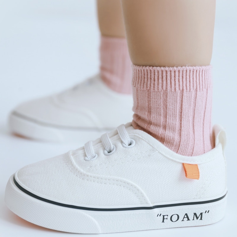 Enfant en bas âge filles chaussettes enfant en bas âge bébé solide cheville chaussettes enfants plancher chaussette pour enfants 0-5T