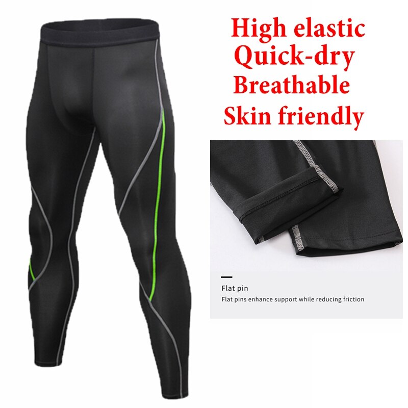 Mannen Strakke Sport Broek Fitness Running Training Broek Mode Stiksels Kleur Sneldrogende Ademende Broek