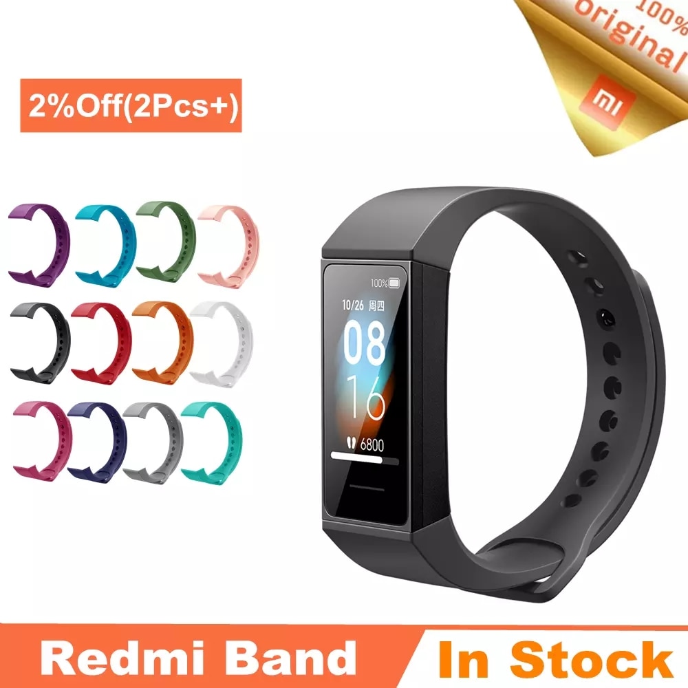 Xiaomi Redmi Band Smart Wristband Fitness Heart Rate Sport Monitor Bluetooth 5.0 USB Charging Bracelet redmi smart band