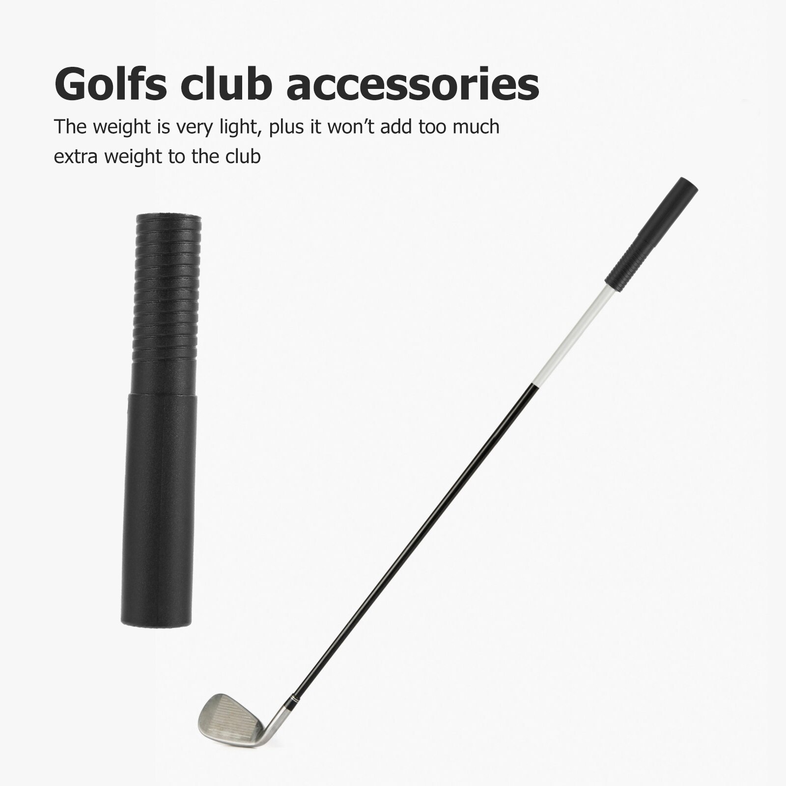 Draagbare Golfs As Verlengen Bar Golfen Supply Plastic Extender Voor Golfen Staaf (Zwart)