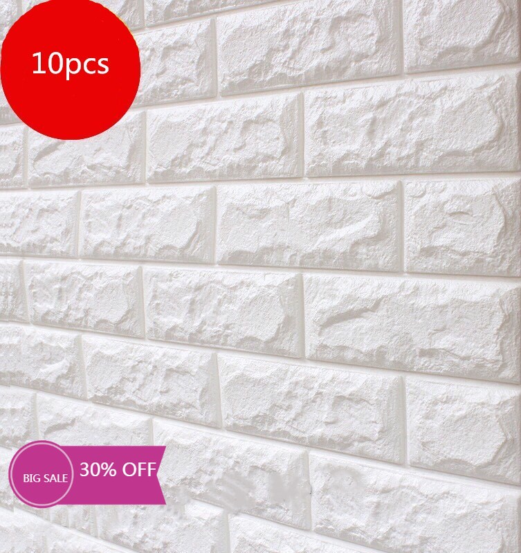Brick Wall Stickers DIY Self Foam Waterproof Decor Wall Covering Wallpaper For TV Background Kids Living Room Decor