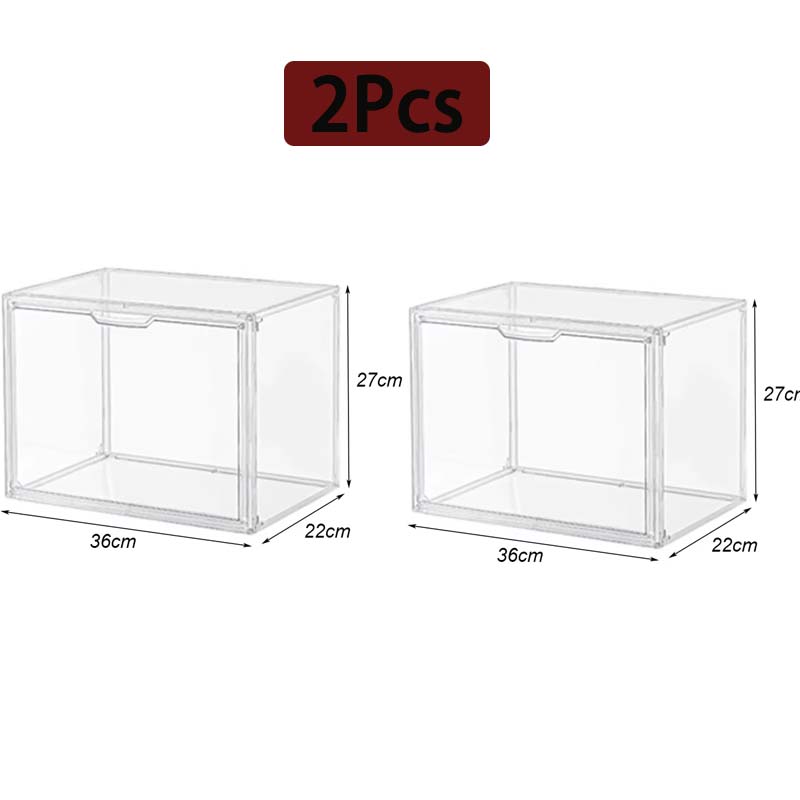 Large Capacity Storage Box Organizer for Figures Acrylic Box Clear Blind Box Showcase Makeup Organizer for Bag: Yellow