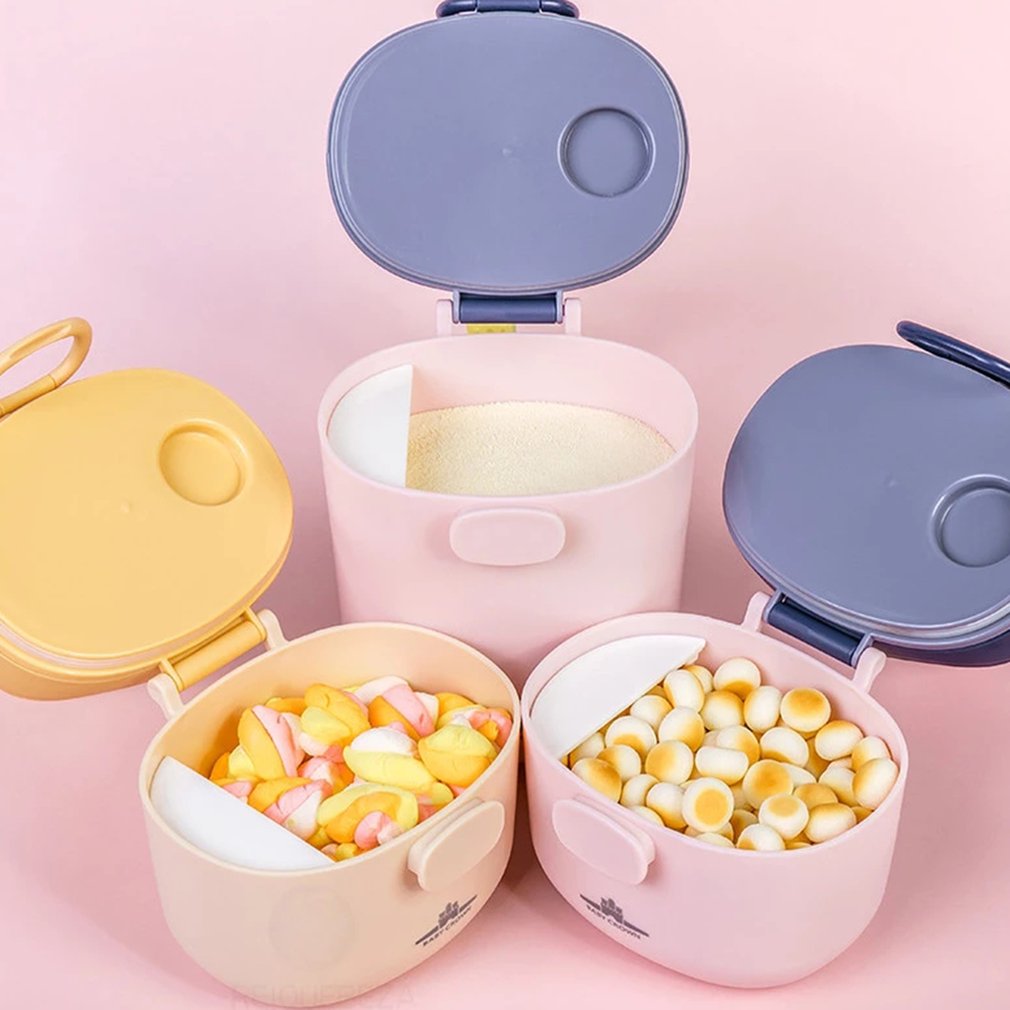 Portable Kids Food Storage Box BPA Free Formula Dispenser Cartoon Infant Milk Powder Box Toddler Snacks Container
