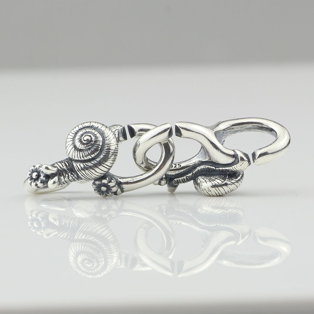 Visco 925 prata esterlina abrandar, duplo ligação de prata jóias europeias