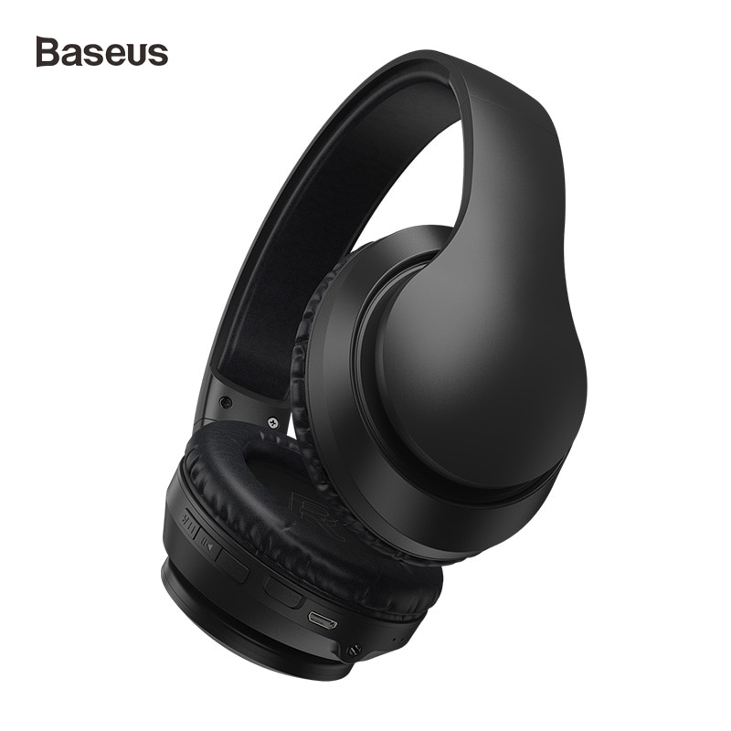 Baseus D07 Draadloze Koptelefoon Bluetooth 5.0 Wired Hoofdtelefoon Volumeregeling 3.5mm AUX Headset Handsfree voor iPhone Huawei Xiaomi