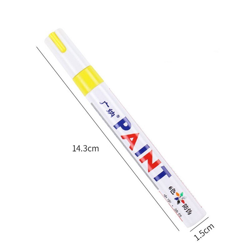 1Pcs Niet Giftig Tegel Marker Repair Muur Pen Wit Grout Marker Geurloos Voor Tegels Vloer En Band Geschikt Auto schilderen Mark Pen: yellow