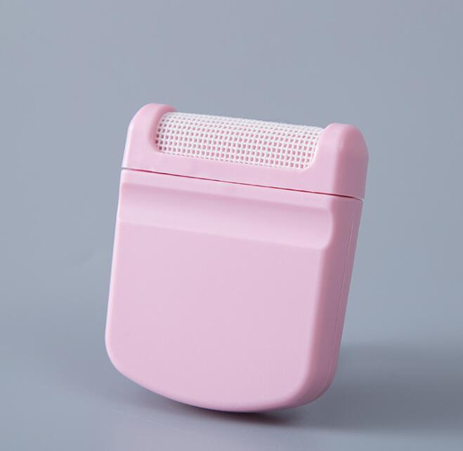 Brosse pour enlever les peluches, peigne de chandail réutilisable, brosse en tissu, rasoir pour vêtements, pull en laine, brosse anti-poussière Portable: Pink (one side)