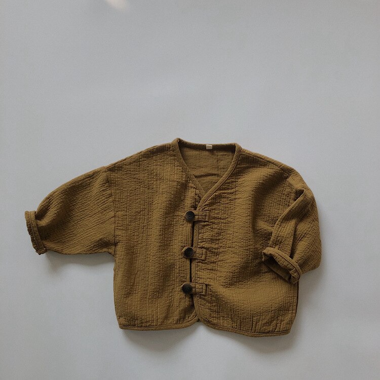 Kinderen Dragen Lente Herfst Jas Meisjes En Jongens Casual Idyllische Stijl Japanse Retro Knop Vest Casual Koreaanse Jas: picture color / 3T