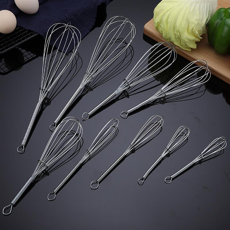 1Pc Multifunctional Rotary Manual Egg Beater Mixer Mini Kitchen Egg Whisk Bake Tool Egg Agitator Metal Eco-Friendly Egg Mixer