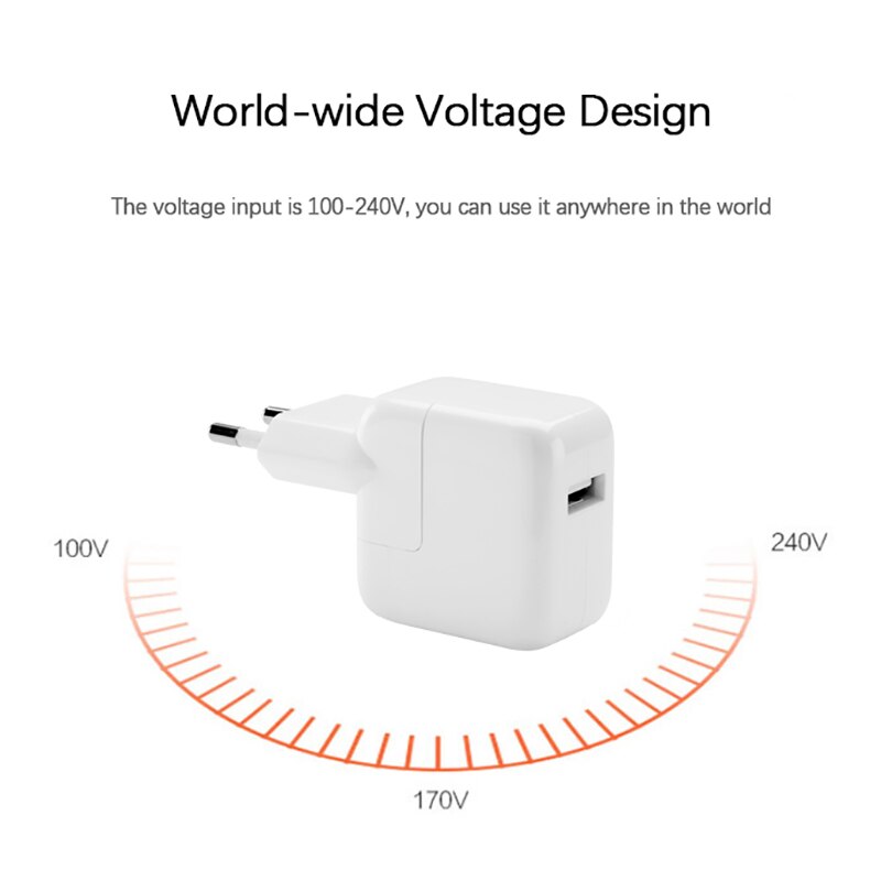2.4A Snel Opladen 12W Usb Power Adapter Telefoon Reizen Thuis Lader Voor Iphone X 8 Plus 7 6S 5 4s Ipad Mini Tablet Ноутбук Euro