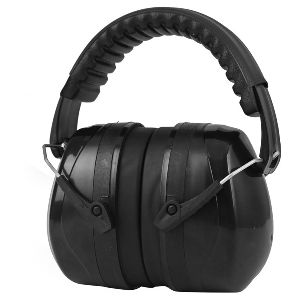 Strengthen Soundproof Earmuffs Anti-Noise Headphones Shooting Sleep Learning Mute Earmuffs Drum Protection Headsets: black