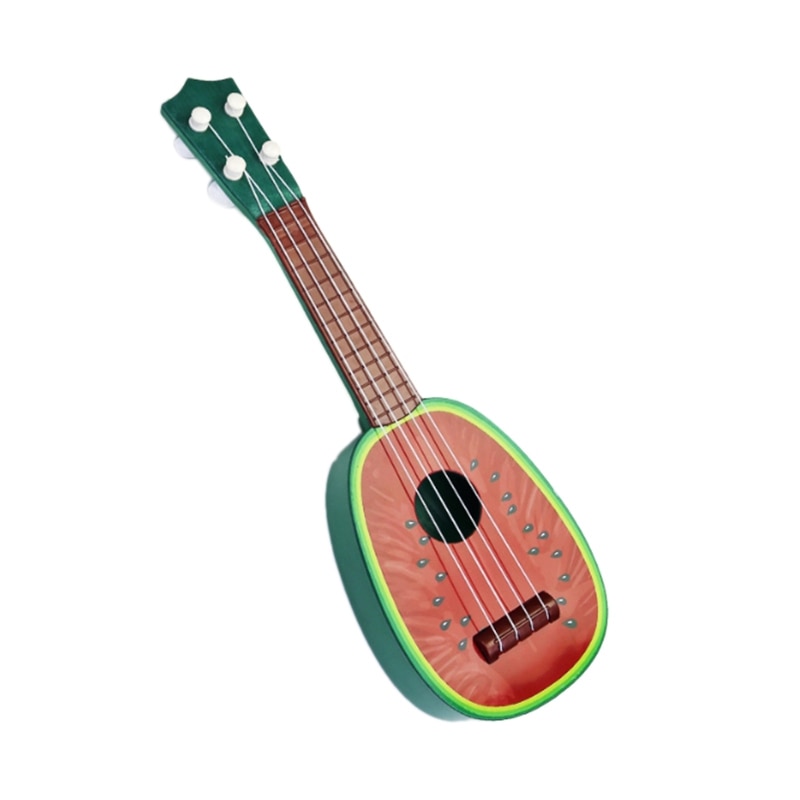 Vauva lasten opettavainen soitin lelu kitara hedelmäkitara mini voi soittaa ukulele -vesimelonia: Default Title