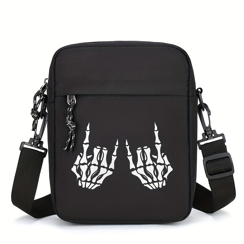 Halloween-tas crossbodytas van Oxford-stof voor heren Lichtgewicht 100-stijlvolle canvas schoudertas Kleine herentas