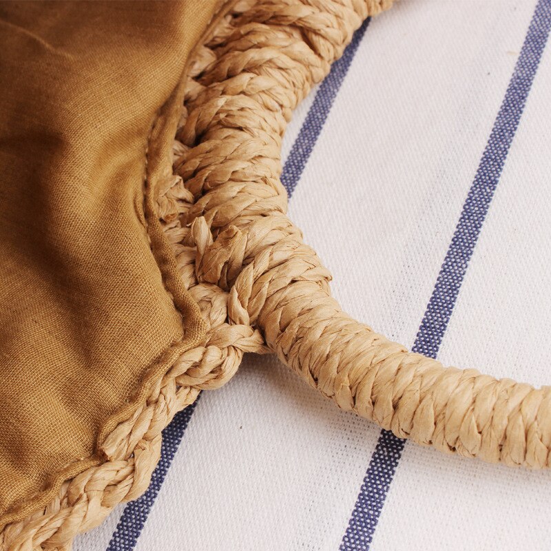Bolso de paja sencillo para llevar a mano, tejido a mano, informal, de Color sólido, accesorios para fotos de Playa, Mini cesta, Maleta de verano