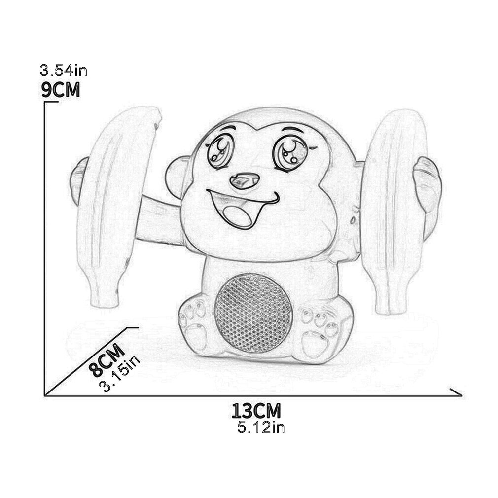 Bébé commande vocale roulant petit singe jouet marche chanter jeu de cerveau ramper jouets électriques de noël pour les enfants